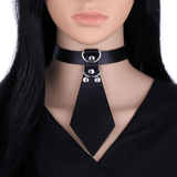Women's Fetish Choker with Tie / Sexy Faux Leather Collar / BDSM Neck Accessories - EVE's SECRETS