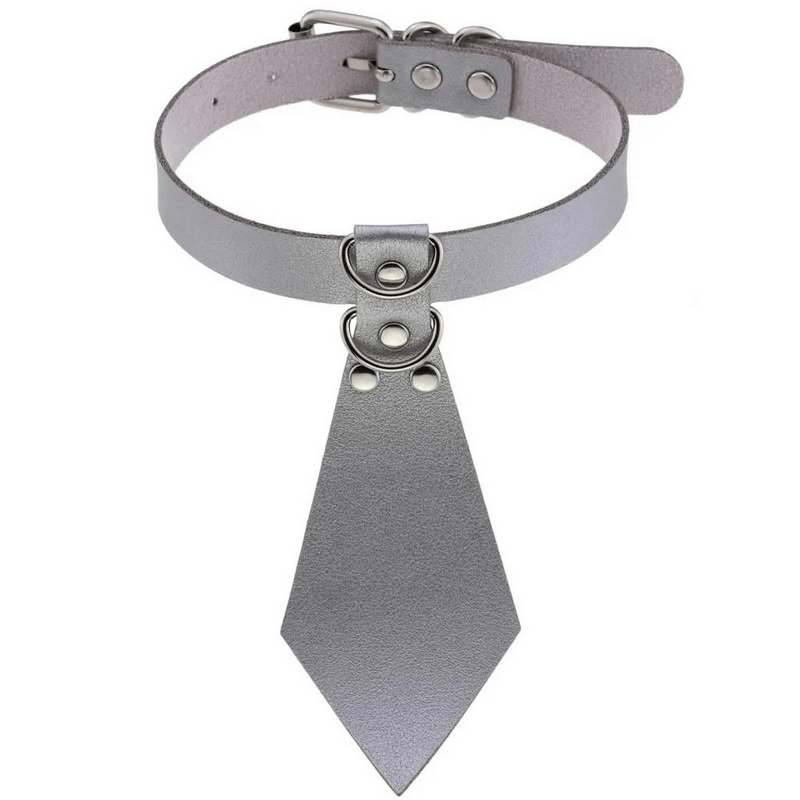 Women's Fetish Choker with Tie / Sexy Faux Leather Collar / BDSM Neck Accessories - EVE's SECRETS