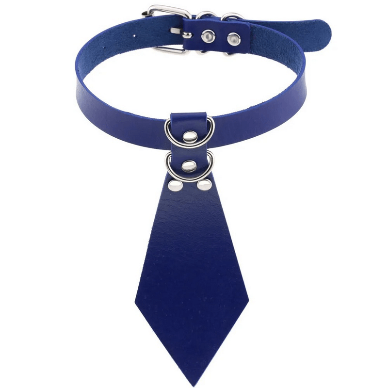 Women's Fetish Choker with Tie / Sexy Faux Leather Collar / BDSM Neck Accessories - EVE's SECRETS