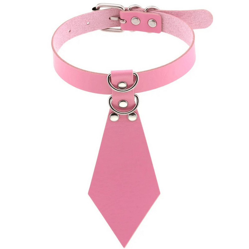 Women's Fetish Choker with Tie / Sexy Faux Leather Collar / BDSM Neck Accessories - EVE's SECRETS