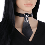 Women's Fetish Choker with Tie / Sexy Faux Leather Collar / BDSM Neck Accessories - EVE's SECRETS