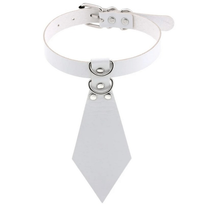 Women's Fetish Choker with Tie / Sexy Faux Leather Collar / BDSM Neck Accessories - EVE's SECRETS