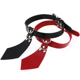 Women's Fetish Choker with Tie / Sexy Faux Leather Collar / BDSM Neck Accessories - EVE's SECRETS
