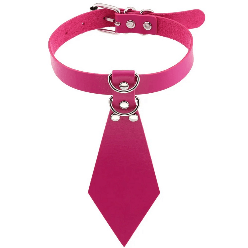 Women's Fetish Choker with Tie / Sexy Faux Leather Collar / BDSM Neck Accessories - EVE's SECRETS