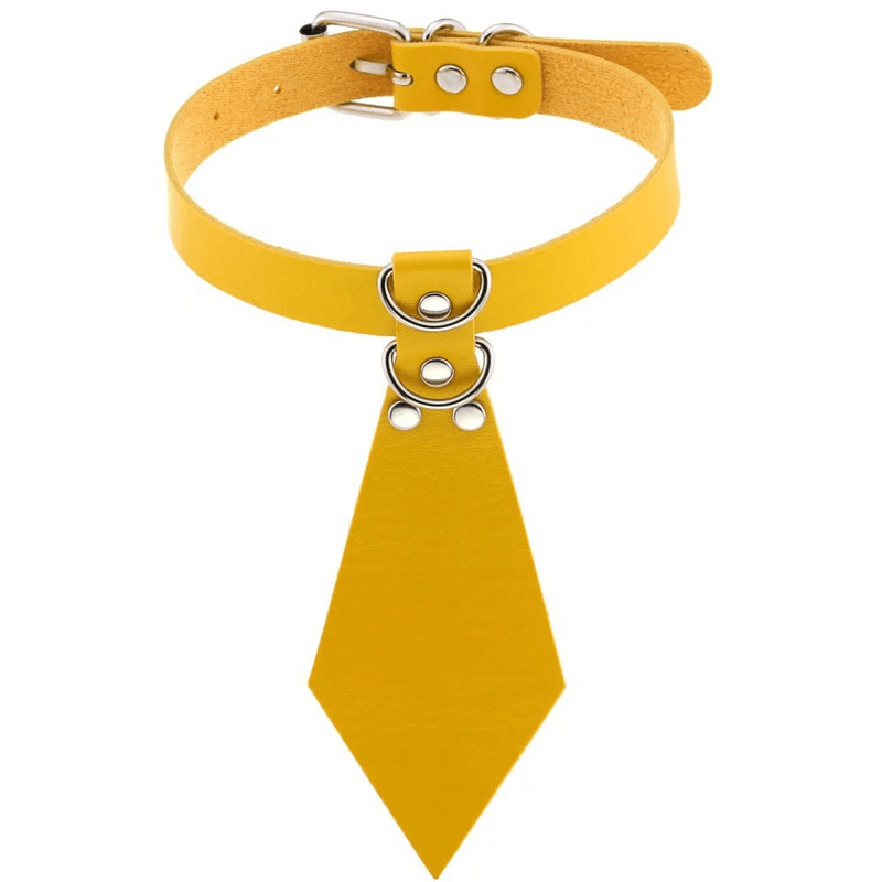 Women's Fetish Choker with Tie / Sexy Faux Leather Collar / BDSM Neck Accessories - EVE's SECRETS