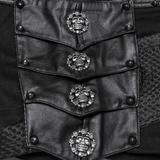 Women's Gothic High Waist Mesh Shorts with Studs