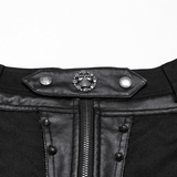 Women's Gothic High Waist Mesh Shorts with Studs