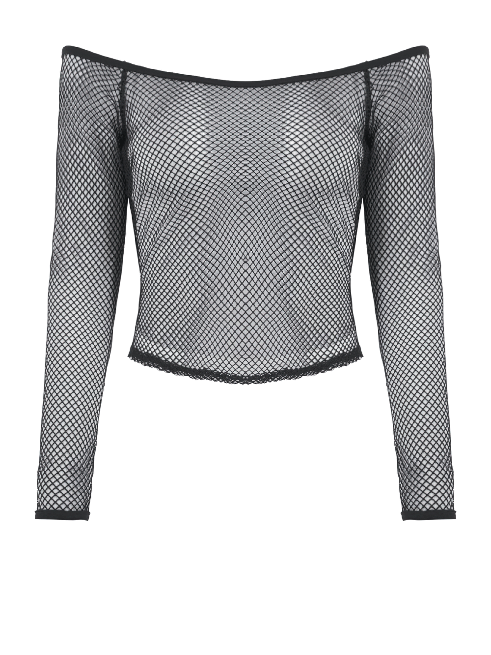 Women's Gothic Off-Shoulder Long Sleeve Mesh Top