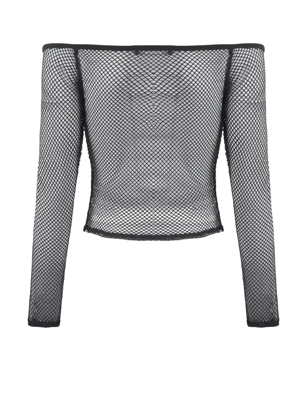 Women's Gothic Off-Shoulder Long Sleeve Mesh Top