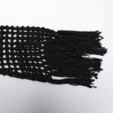 Women's Hollow Out Knit Sweater with Tassel Details