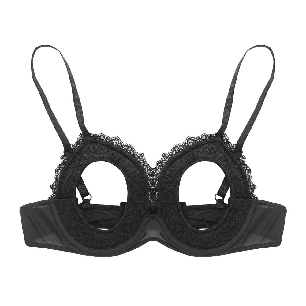 Women's Hot Sexy Open Cup Bra / Lace Underwear with Adjustable Straps - EVE's SECRETS
