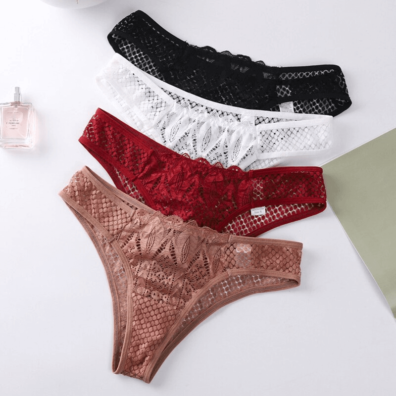 Women's Lace Low-Rise Panties / Sexy Sheer Lingerie Underwear - EVE's SECRETS