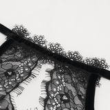 Women's Lace Velvet Bra: Sexy Red and Black Lingerie