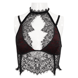 Women's Lace Velvet Bra: Sexy Red and Black Lingerie