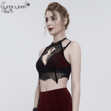Women's Lace Velvet Bra: Sexy Red and Black Lingerie