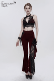 Women's Lace Velvet Bra: Sexy Red and Black Lingerie