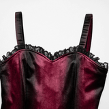 Women's Ombre Dress with Lace Details and Corset Back