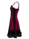 Women's Ombre Dress with Lace Details and Corset Back