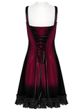 Women's Ombre Dress with Lace Details and Corset Back