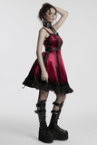 Women's Ombre Dress with Lace Details and Corset Back