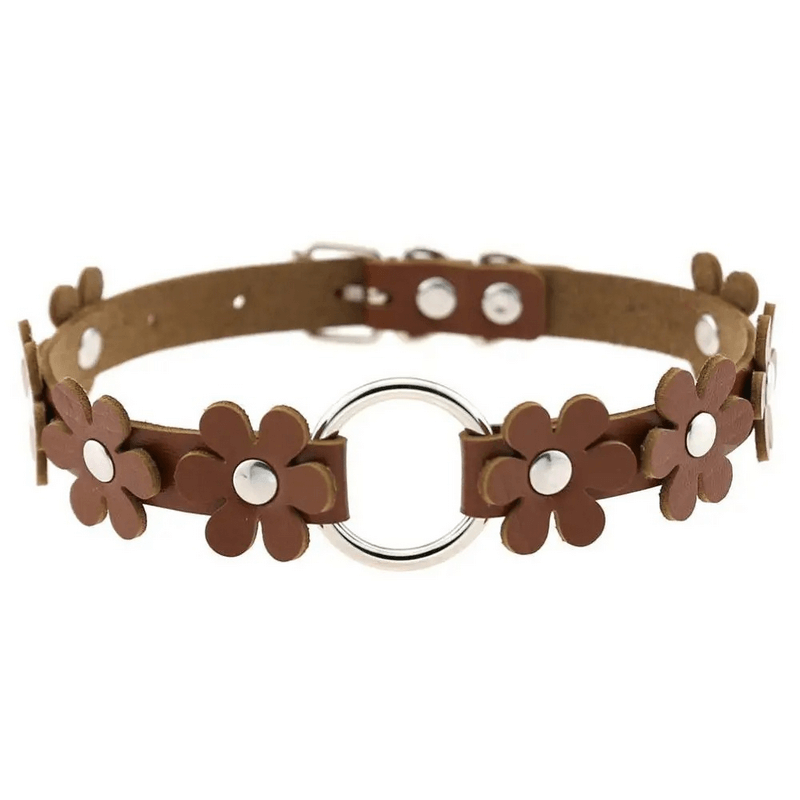 Women's Punk Choker Necklace / PU Leather Flower Festival Jewelry Accessories - EVE's SECRETS