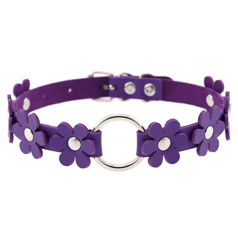 Women's Punk Choker Necklace / PU Leather Flower Festival Jewelry Accessories - EVE's SECRETS