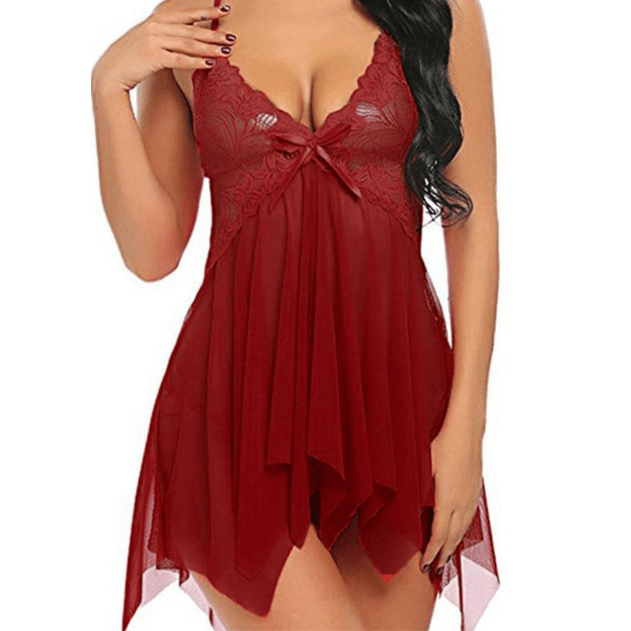 Women's Seductive Chemise / See-Through Erotic Nightgown / Sleeveless Intimate Apparel - EVE's SECRETS