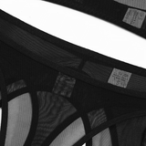 Women's Sensual Set of Black Sheer Cut-Out Lingerie / Crop Top with Gloves / Sexy Outfits - EVE's SECRETS