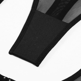 Women's Sensual Set of Black Sheer Cut-Out Lingerie / Crop Top with Gloves / Sexy Outfits - EVE's SECRETS