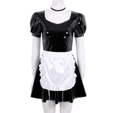 Women's Sexy Costume Maid with Ruffled Puff Sleeve / Erotic Fancy Dress with Apron - EVE's SECRETS
