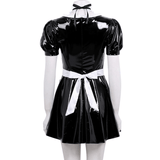 Women's Sexy Costume Maid with Ruffled Puff Sleeve / Erotic Fancy Dress with Apron - EVE's SECRETS