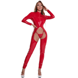 Catsuit sexy sans entrejambe pour femmes avec strings / Tenues maigres avec dos à lacets