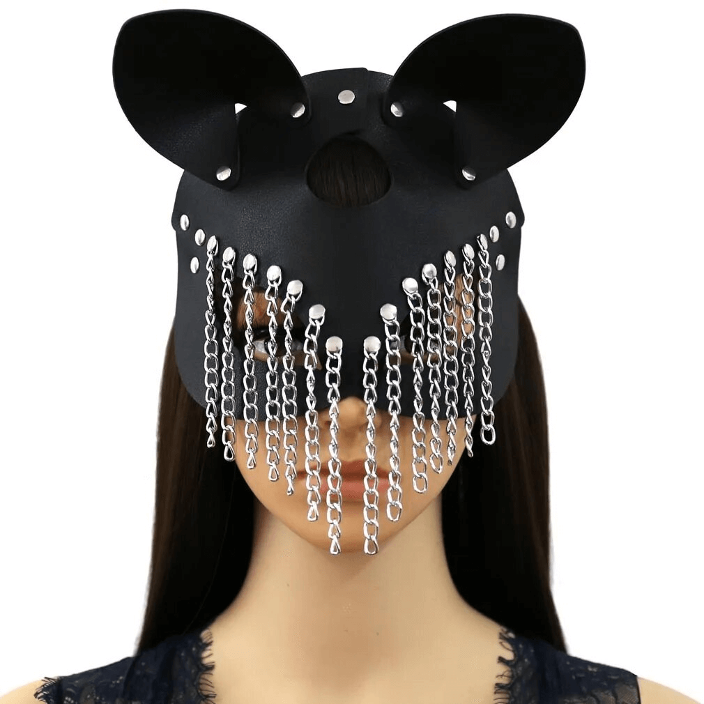 Women's Sexy Face Mask / Leather Sex Mask with Ears - EVE's SECRETS