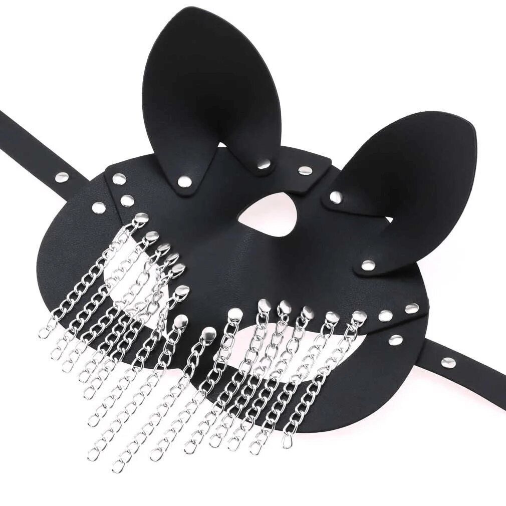 Women's Sexy Face Mask / Leather Sex Mask with Ears - EVE's SECRETS