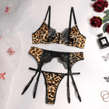 Women's Sexy Lace Leopard Lingerie / Sensual Briefs Female Patchwork Underwear - EVE's SECRETS