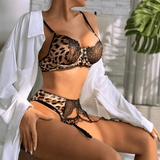 Women's Sexy Lace Leopard Lingerie / Sensual Briefs Female Patchwork Underwear - EVE's SECRETS
