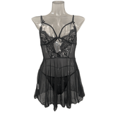 Women's Sexy Lace Nightdress / Erotic Spandex Babydolls / Intimate Lingerie with Bow - EVE's SECRETS
