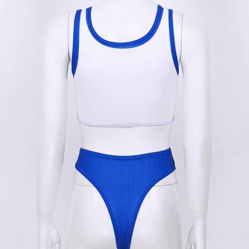 Sexy Sportswoman Costumes / Female Crop Top with Crotchless Briefs / Erotic Cosplay Outfits - EVE's SECRETS