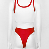 Sexy Sportswoman Costumes / Female Crop Top with Crotchless Briefs / Erotic Cosplay Outfits - EVE's SECRETS