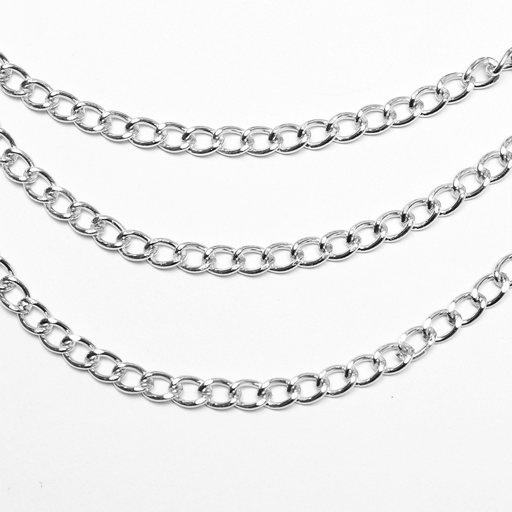 Women's Silver Chain Bra Harness with Dragon Scales