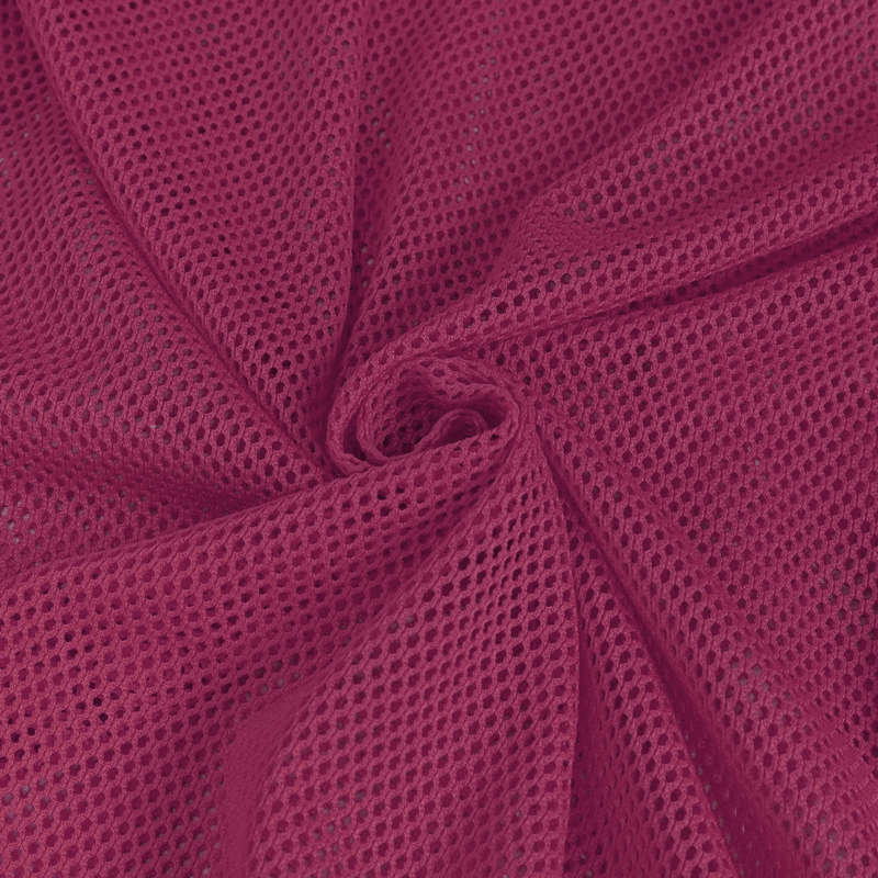 Women's Soft Stretchy Pink Mesh Top with Long Sleeves