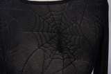 Women's Spider Web Black Top / Punk Rock Mesh Tops