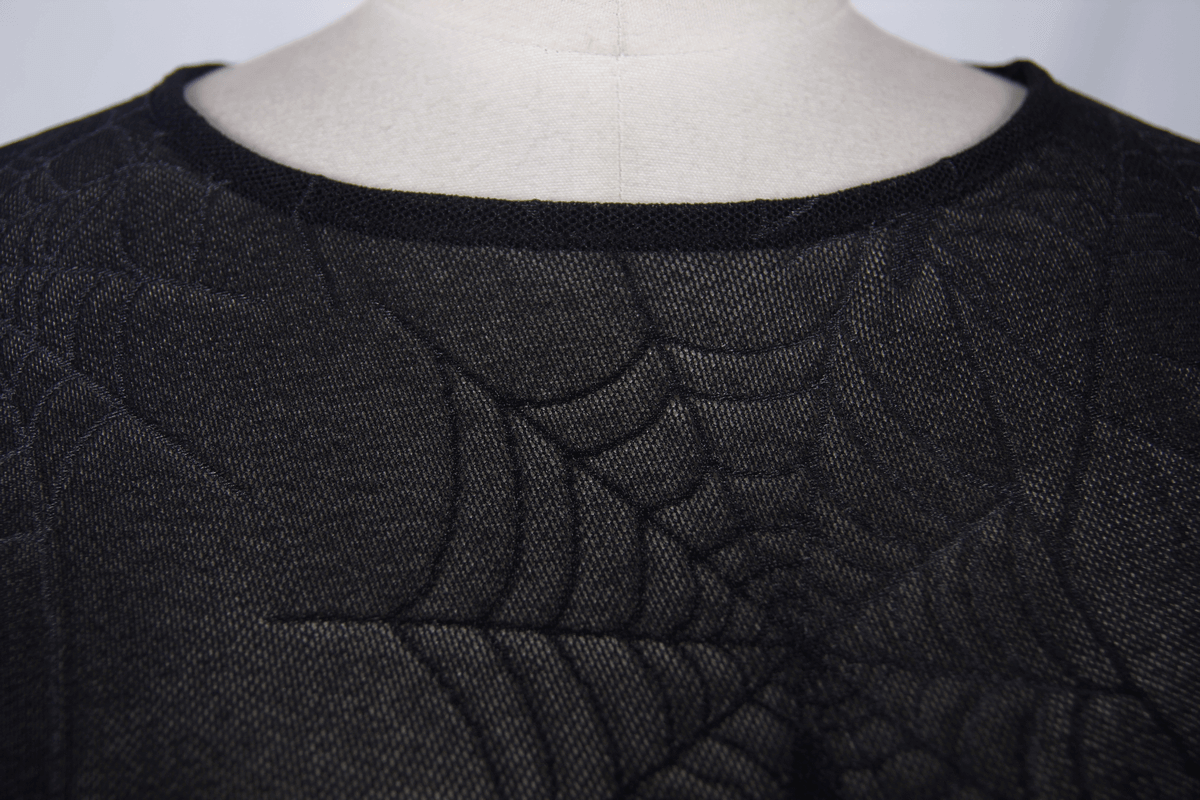 Women's Spider Web Black Top / Punk Rock Mesh Tops