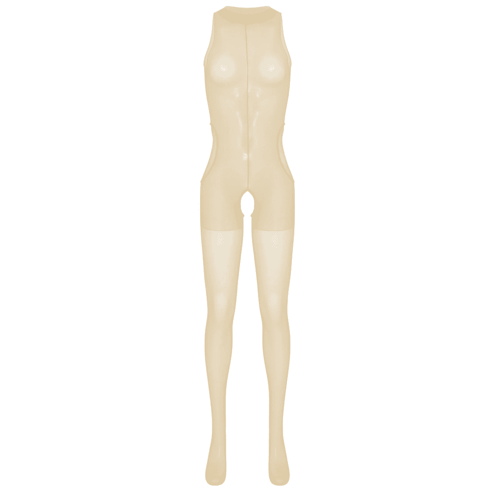 Women's Stretchy Bodystocking / See-Through Sleeveless Bodysuit