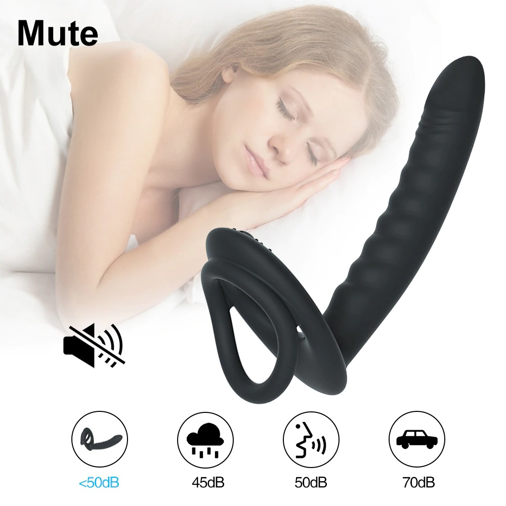 10 Frequency Double Penetration Dildo / Adult Male Bullet Vibrator with Remote Control - EVE's SECRETS