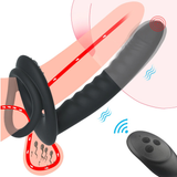 10 Frequency Double Penetration Dildo / Adult Male Bullet Vibrator with Remote Control - EVE's SECRETS