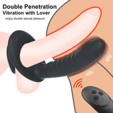 10 Frequency Double Penetration Dildo / Adult Male Bullet Vibrator with Remote Control - EVE's SECRETS