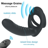 10 Frequency Double Penetration Dildo / Adult Male Bullet Vibrator with Remote Control - EVE's SECRETS