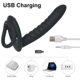 10 Frequency Double Penetration Dildo / Adult Male Bullet Vibrator with Remote Control - EVE's SECRETS