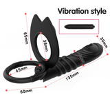 10 Frequency Double Penetration Dildo / Adult Male Bullet Vibrator with Remote Control - EVE's SECRETS